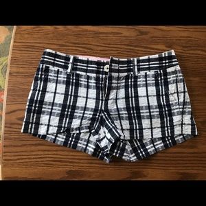 Lily Pulitzer Blue White Madras Plaid Walsh Short
